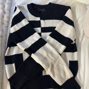 Black and White Striped Sweater